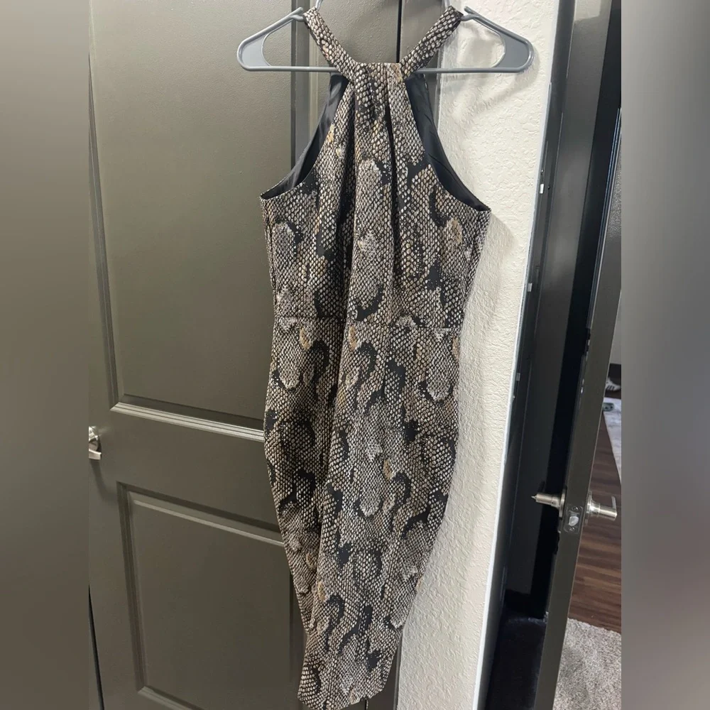 H&M Black and Gold Snake Skin Patterned Dress - Picture 2 of 4